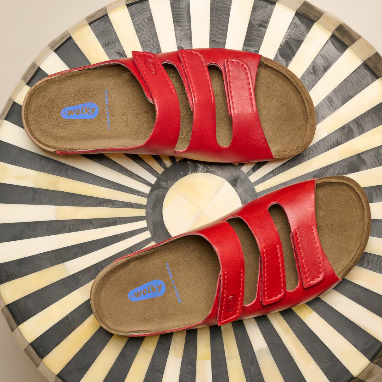 Wolky Nomad Slide Sandal (Women) - Red Sandal - Slide - The Heel Shoe Fitters