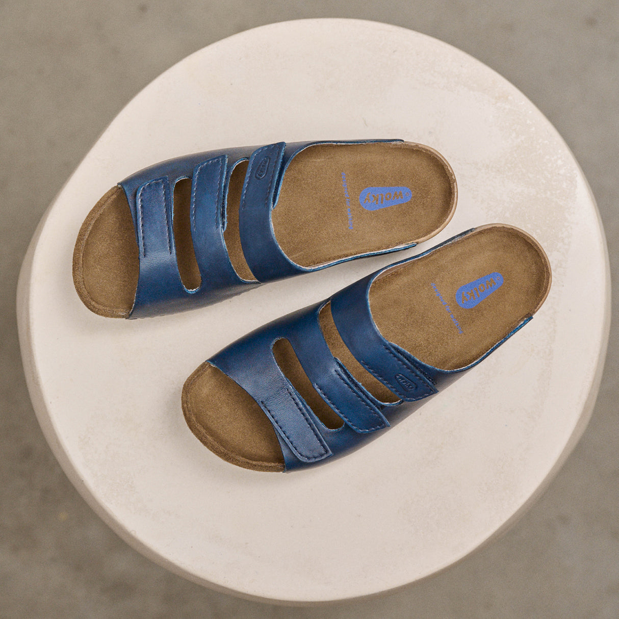 Wolky Nomad Slide Sandal (Women) - Blue Sandal - Slide - The Heel Shoe Fitters