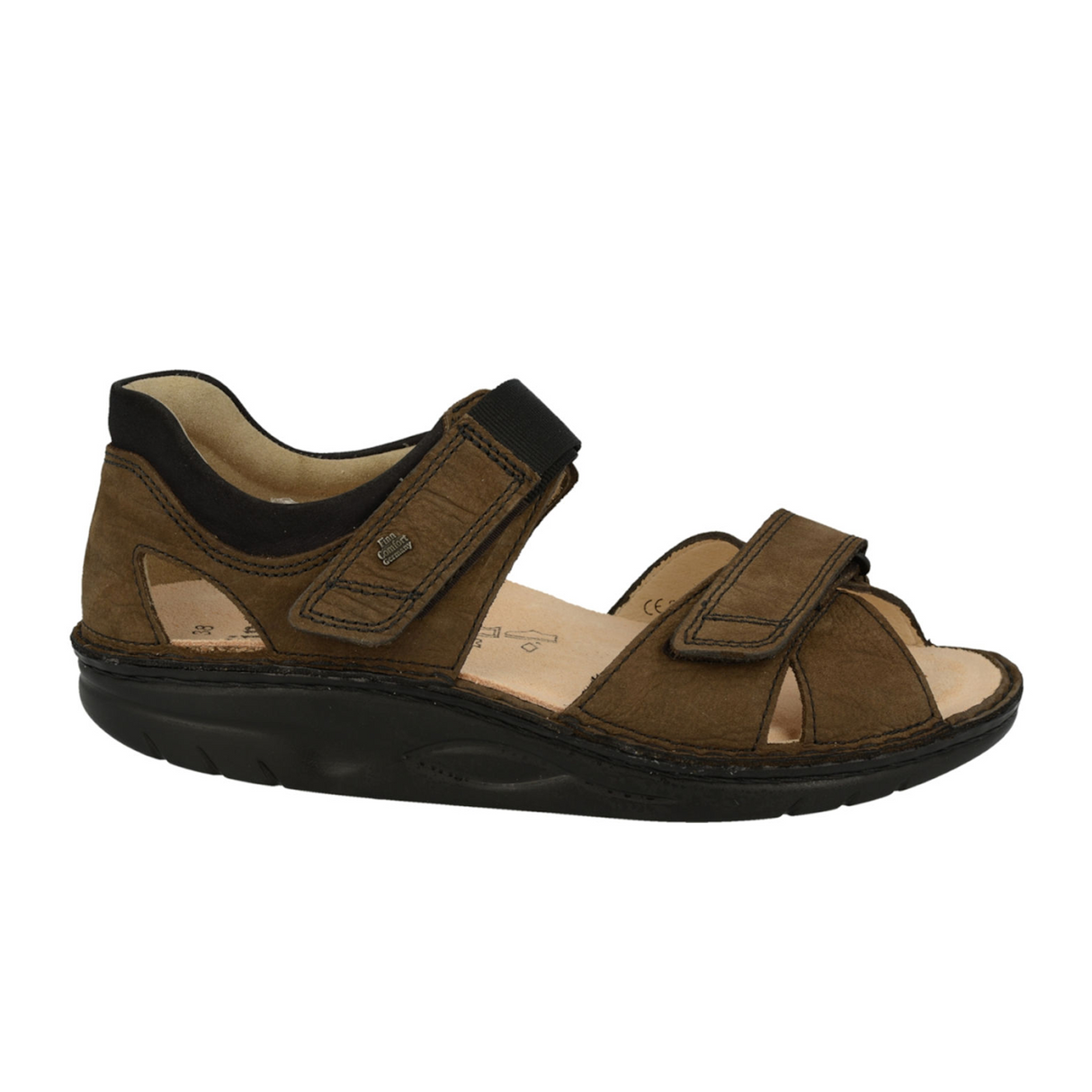 Finn Comfort Samara Backstrap Sandal (Unisex) - Schlamm/Schwarz Sandal - Backstrap - The Heel Shoe Fitters