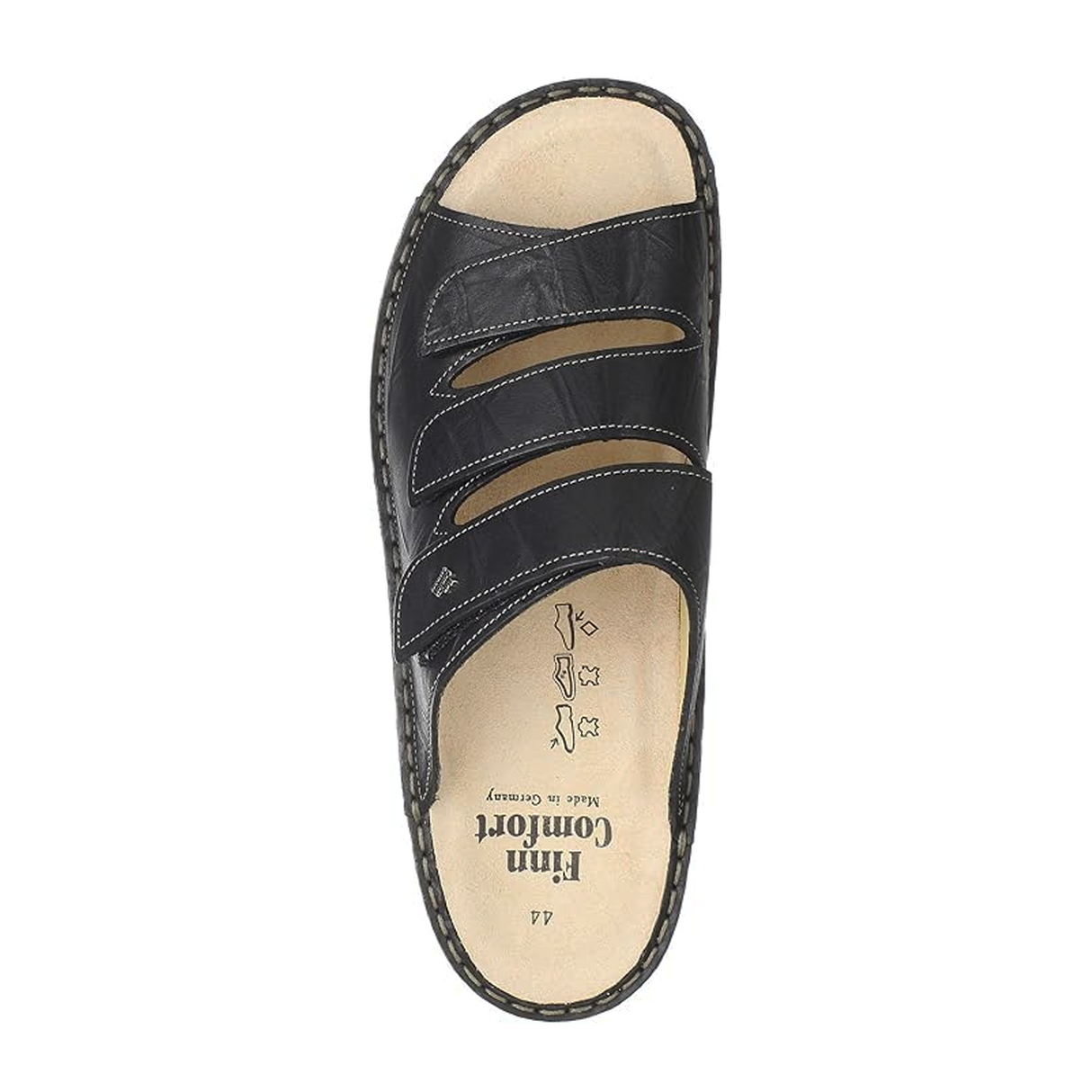 Finn Comfort Andros Slide Sandal (Unisex) - Black Sandal - Slide - The Heel Shoe Fitters