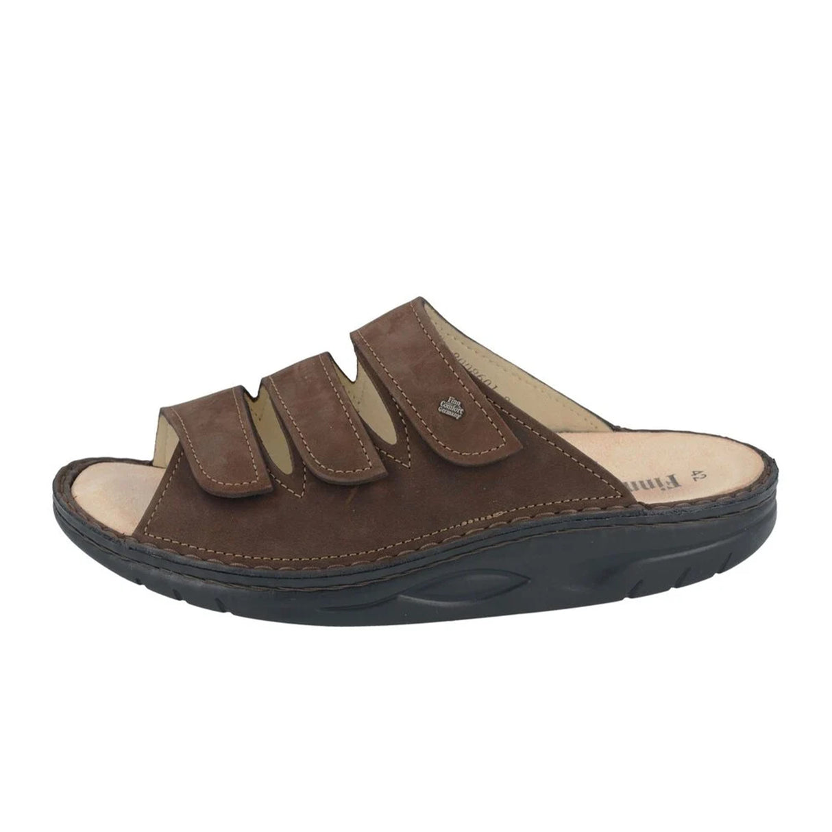 Finn Comfort Andros Slide Sandal (Unisex) - Coffee Oilbuck Sandal - Slide - The Heel Shoe Fitters