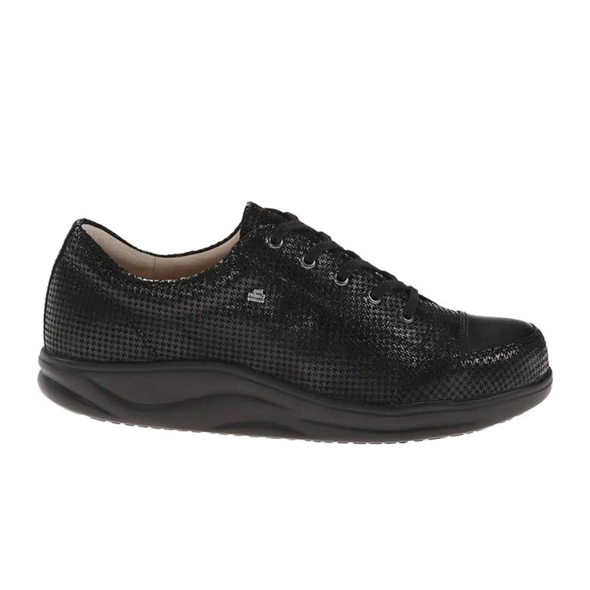 Finn Comfort Ikebukuro Lace Up (Women) - Black Houndstooth Dress-Casual - Lace Ups - The Heel Shoe Fitters