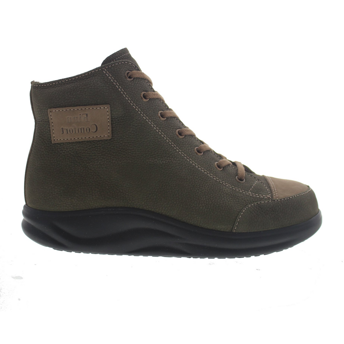Finn Comfort Holten Lace Up Boot (Women) - Olive Tru Nubuk