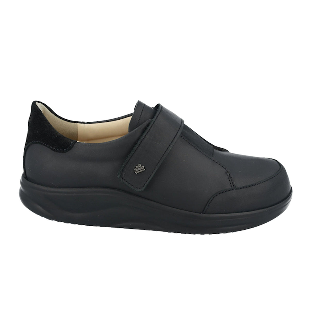 Finn Comfort Suzuka Slip On (Women) - Black Sirio Velour Dress-Casual - Slip On - The Heel Shoe Fitters