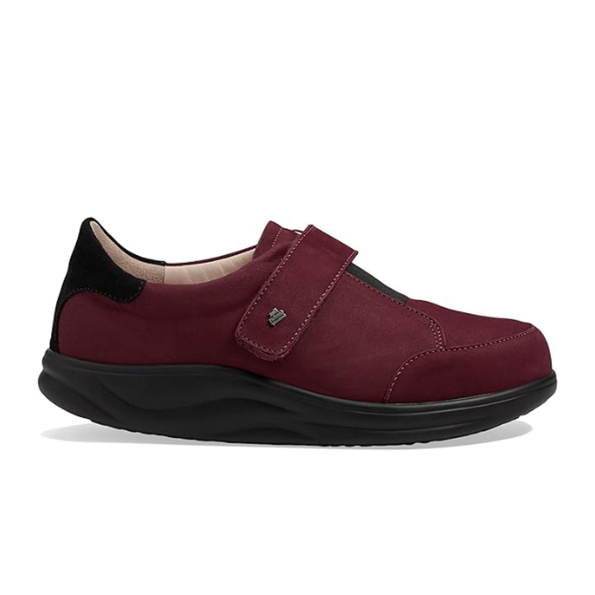 Finn Comfort Suzuka Slip On (Women) - Red Wine/Black Patent Suede Dress-Casual - Lace Up - The Heel Shoe Fitters