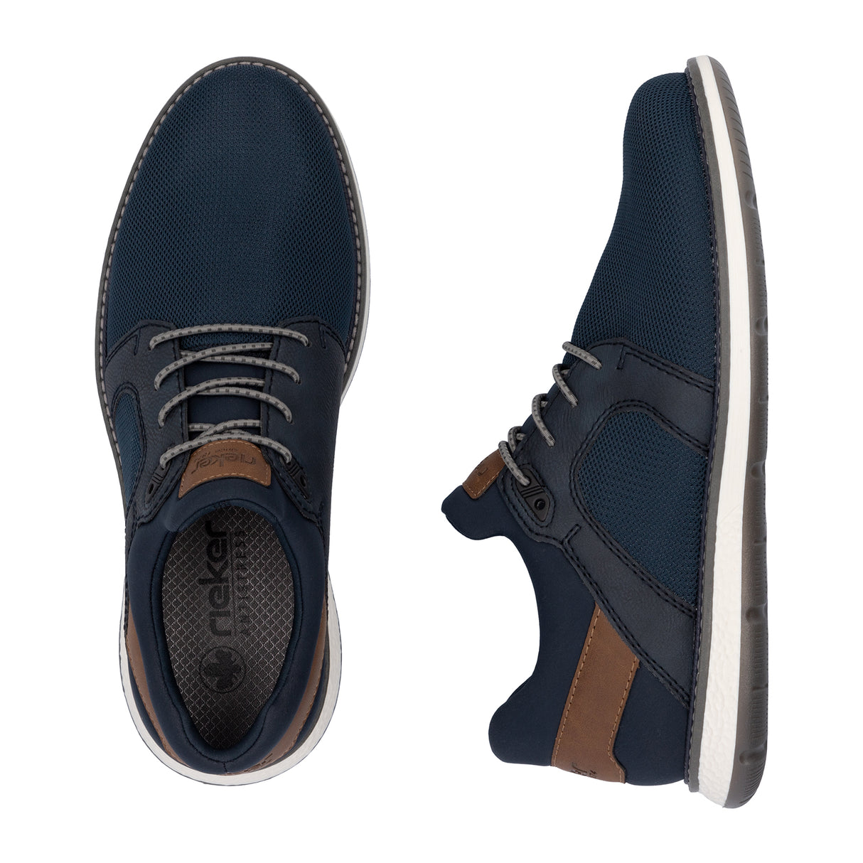 Rieker Adrian 04452 Lace Up (Men) - Navy/Lake/Nuss Athletic - Casual - Lace Up - The Heel Shoe Fitters