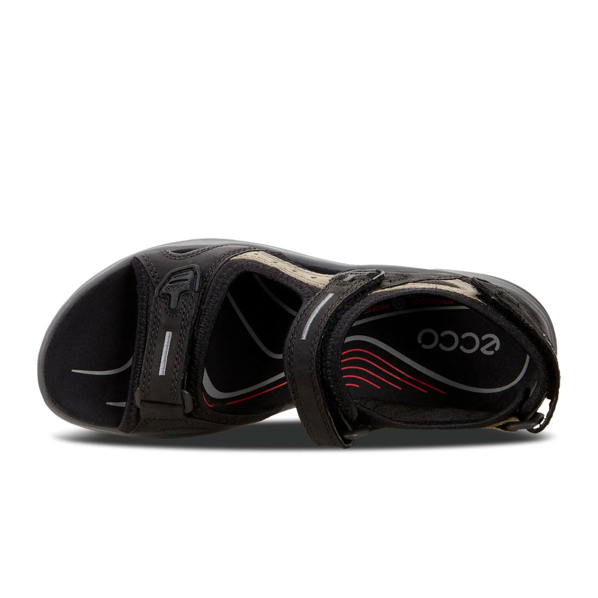 ECCO Yucatan Active Sandal (Women) - Black/Mole/Black Sandal - Active - The Heel Shoe Fitters