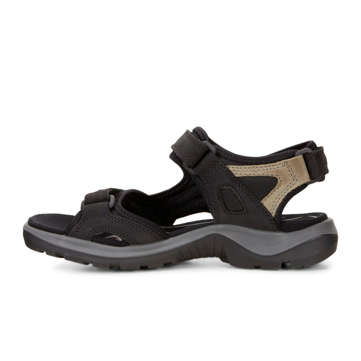 ECCO Yucatan Active Sandal (Women) - Black/Mole/Black Sandal - Active - The Heel Shoe Fitters