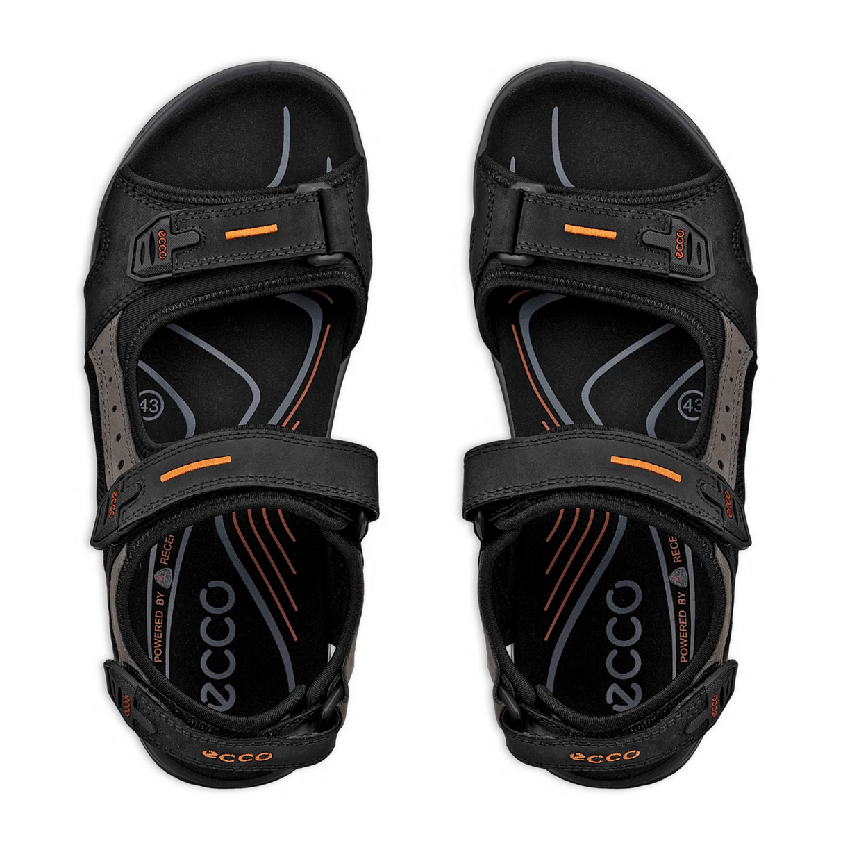 ECCO Yucatan Active Sandal (Men) - Black/Mole/Black Sandal - Active - The Heel Shoe Fitters