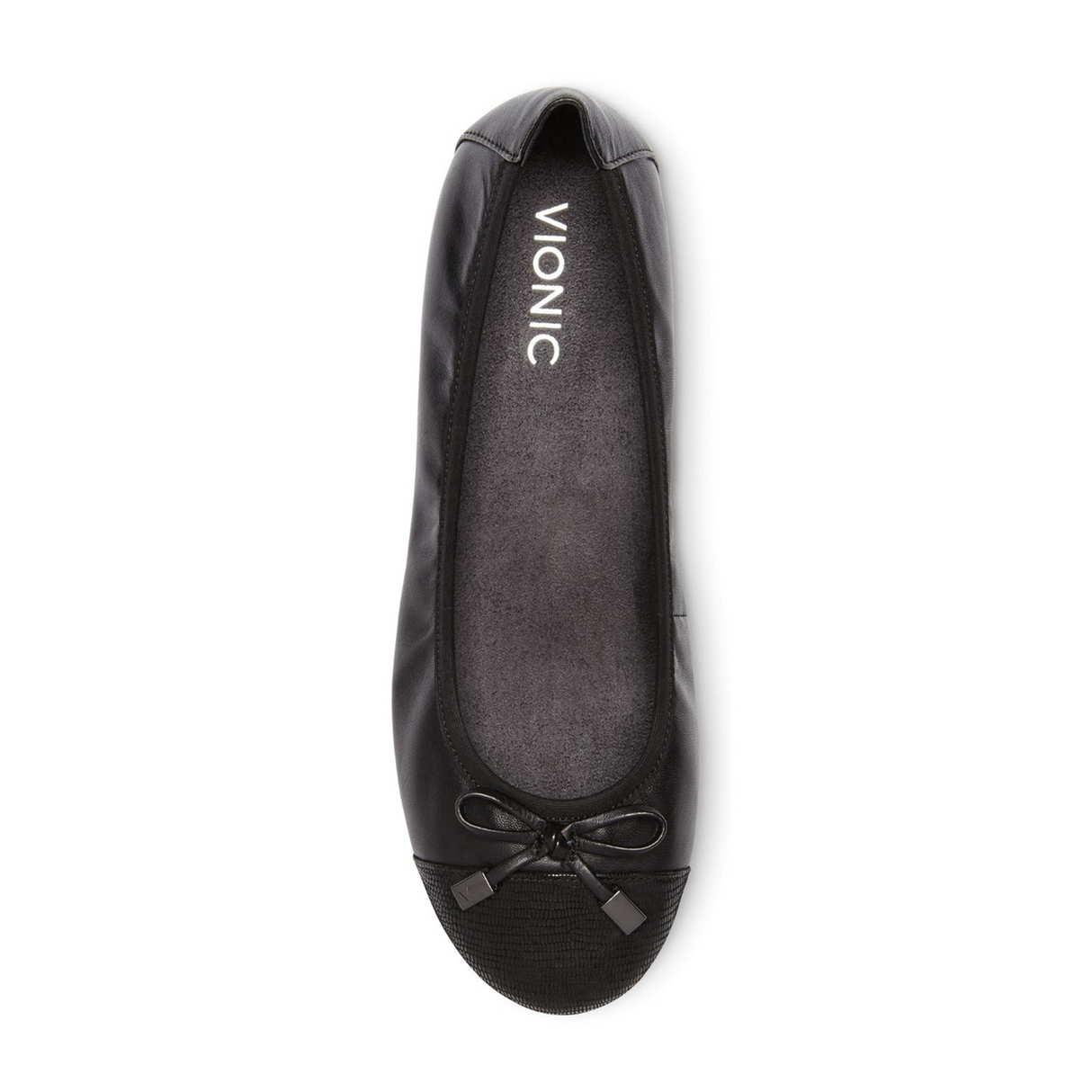 Vionic Minna Ballet Flat (Women) - Black Dress-Casual - Flat - The Heel Shoe Fitters