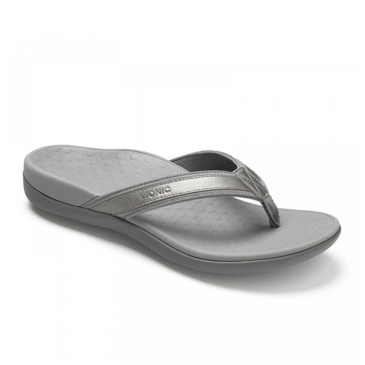 Vionic Tide Sandal (Women) - Pewter Metallic Sandal - Thong - The Heel Shoe Fitters