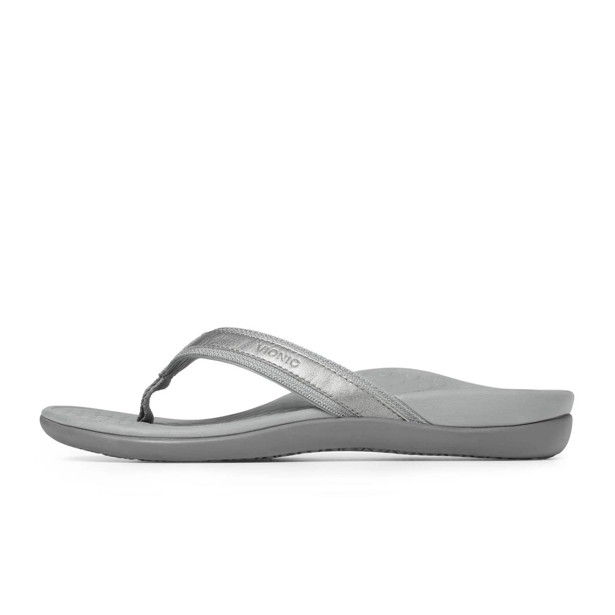 Vionic Tide Sandal (Women) - Pewter Metallic Sandal - Thong - The Heel Shoe Fitters