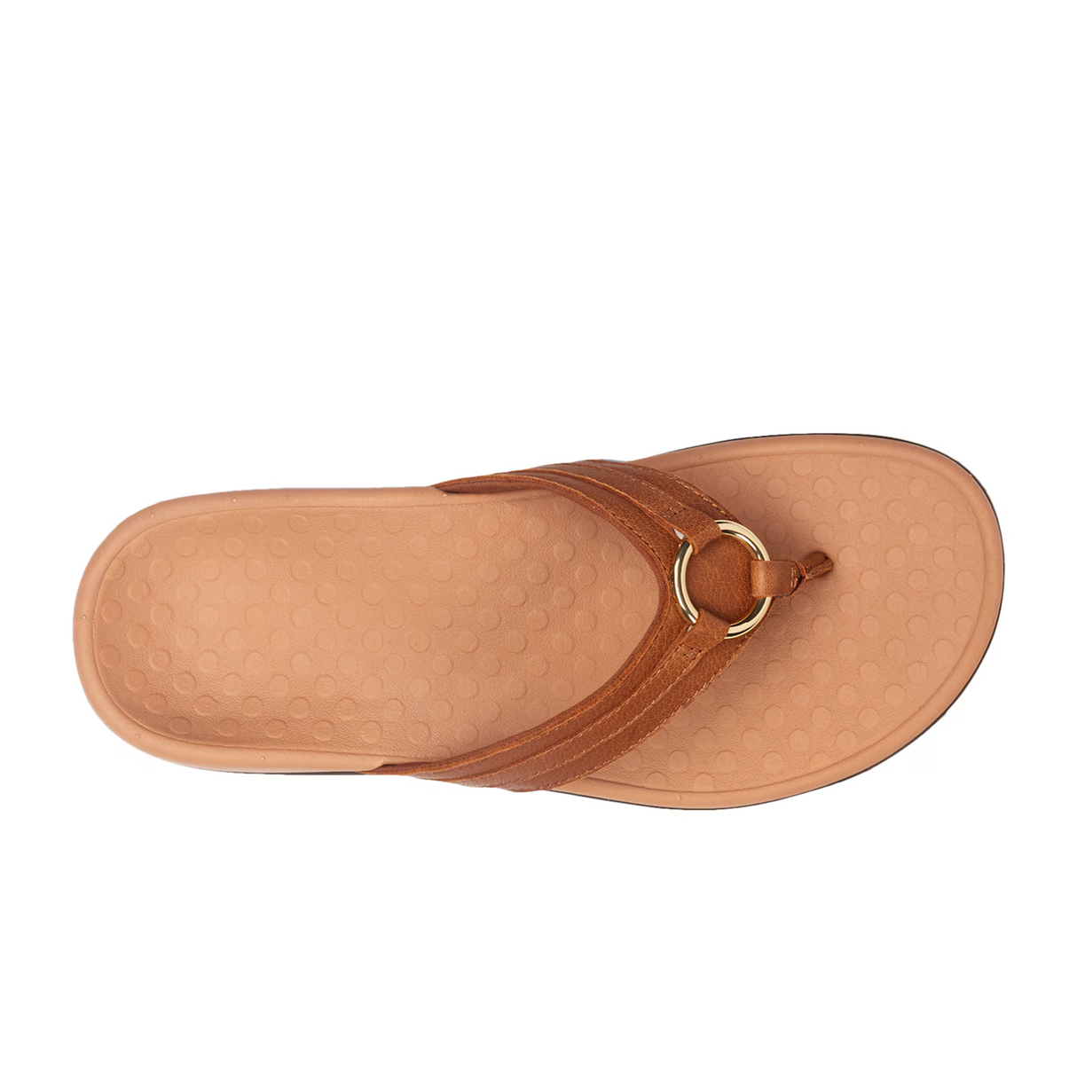 Vionic Aloe Sandal (Women) - Mocha Nappa Leather Sandal - Thong - The Heel Shoe Fitters