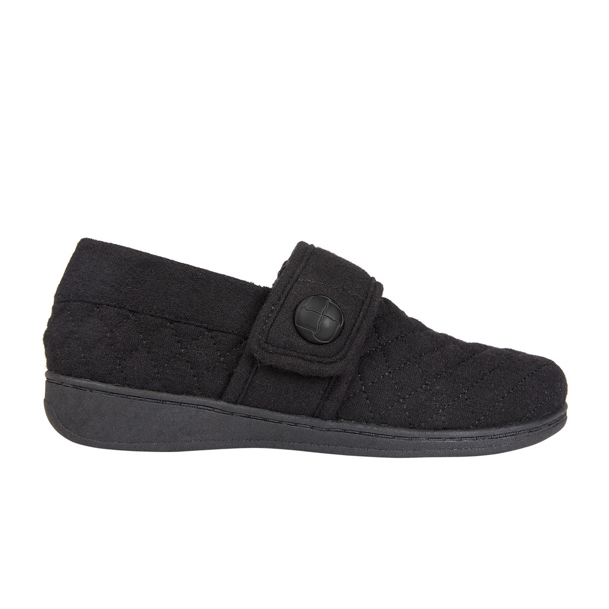 Vionic Jackie Flannel Slipper (Women) - Black