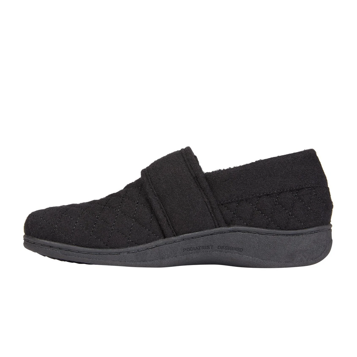 Vionic Jackie Flannel Slipper (Women) - Black
