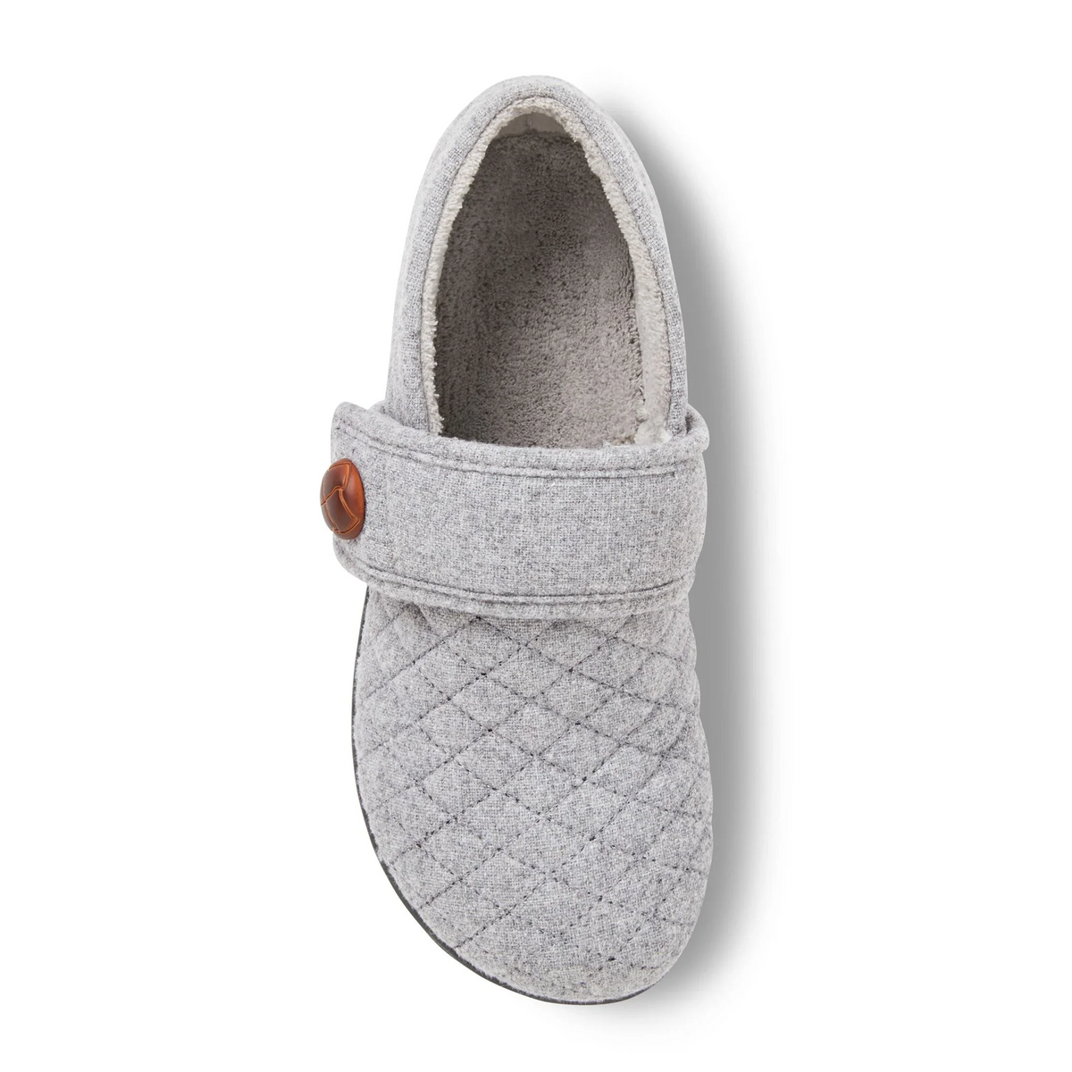 Vionic Jackie Flannel Slipper (Women) - Light Grey Dress-Casual - Slipper - The Heel Shoe Fitters