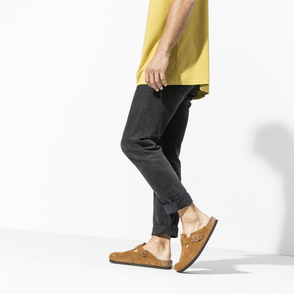Birkenstock Boston Soft Footbed Clog (Men) - Mink Suede Dress-Casual - Clogs & Mules - The Heel Shoe Fitters