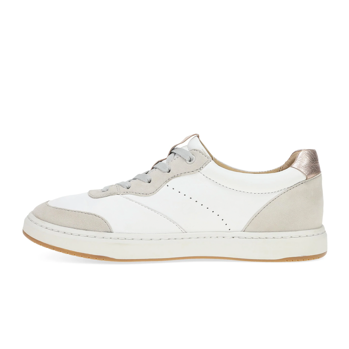 Dansko Josey Sneaker (Women) - White Nappa/Rose Gold