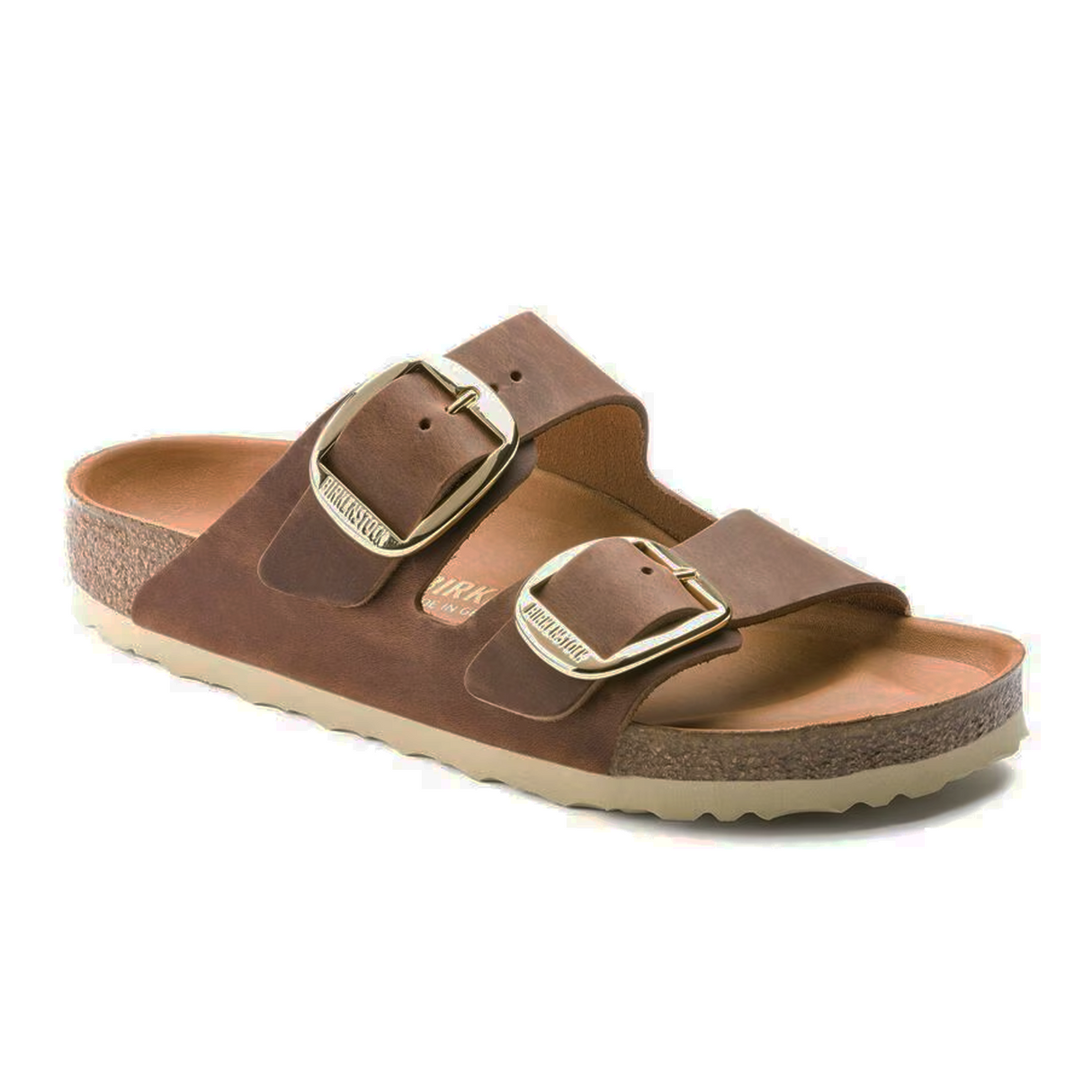 Birkenstock Arizona Big Buckle Slide Sandal (Women) - Cognac Oiled Leather Sandal - Slide - The Heel Shoe Fitters