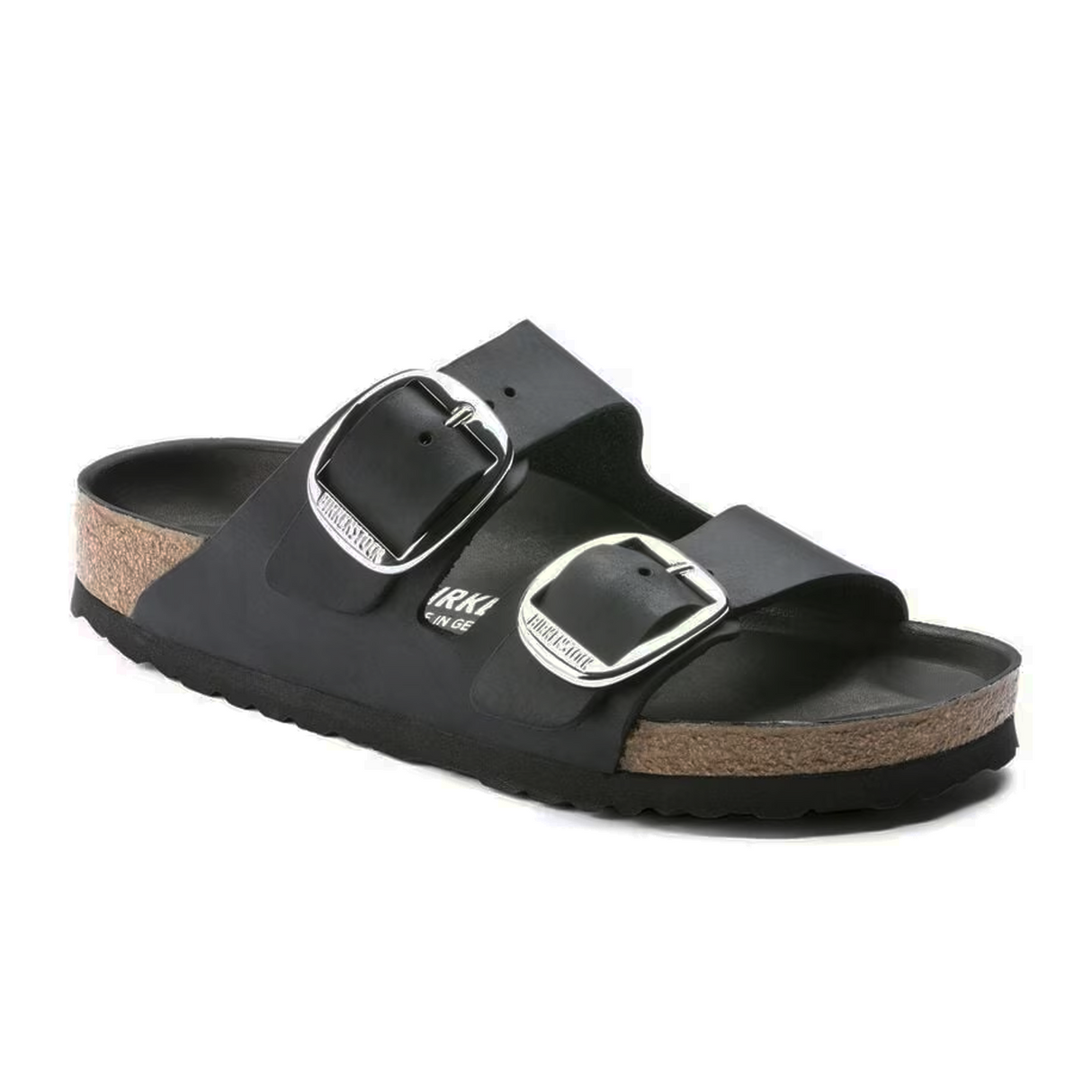 Birkenstock Arizona Big Buckle Slide Sandal (Women) - Black Oiled Leather Sandal - Slide - The Heel Shoe Fitters