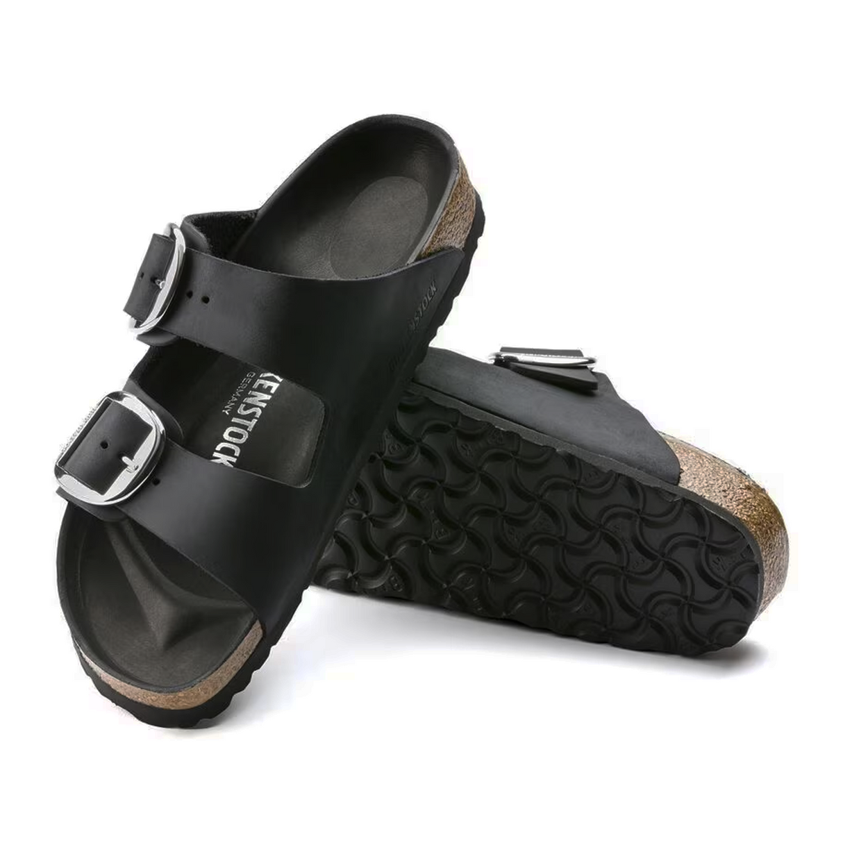 Birkenstock Arizona Big Buckle Slide Sandal (Women) - Black Oiled Leather Sandal - Slide - The Heel Shoe Fitters