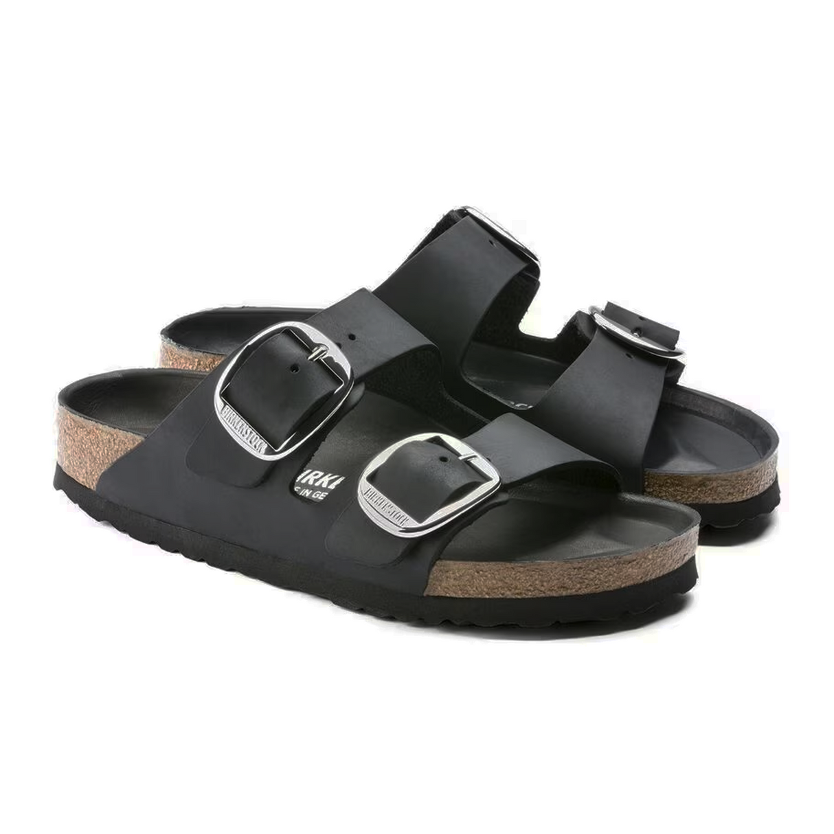 Birkenstock Arizona Big Buckle Narrow Slide Sandal (Women) - Black Oiled Leather Sandal - Slide - The Heel Shoe Fitters