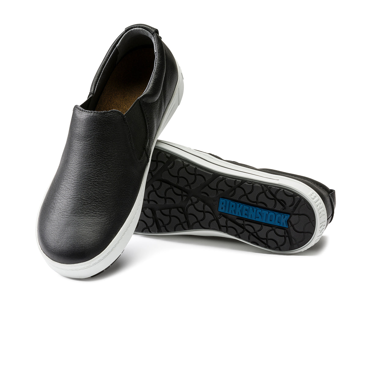 Birkenstock QO400 Slip On Safety Shoe (Unisex) - Black Leather Dress-Casual - Professional - The Heel Shoe Fitters