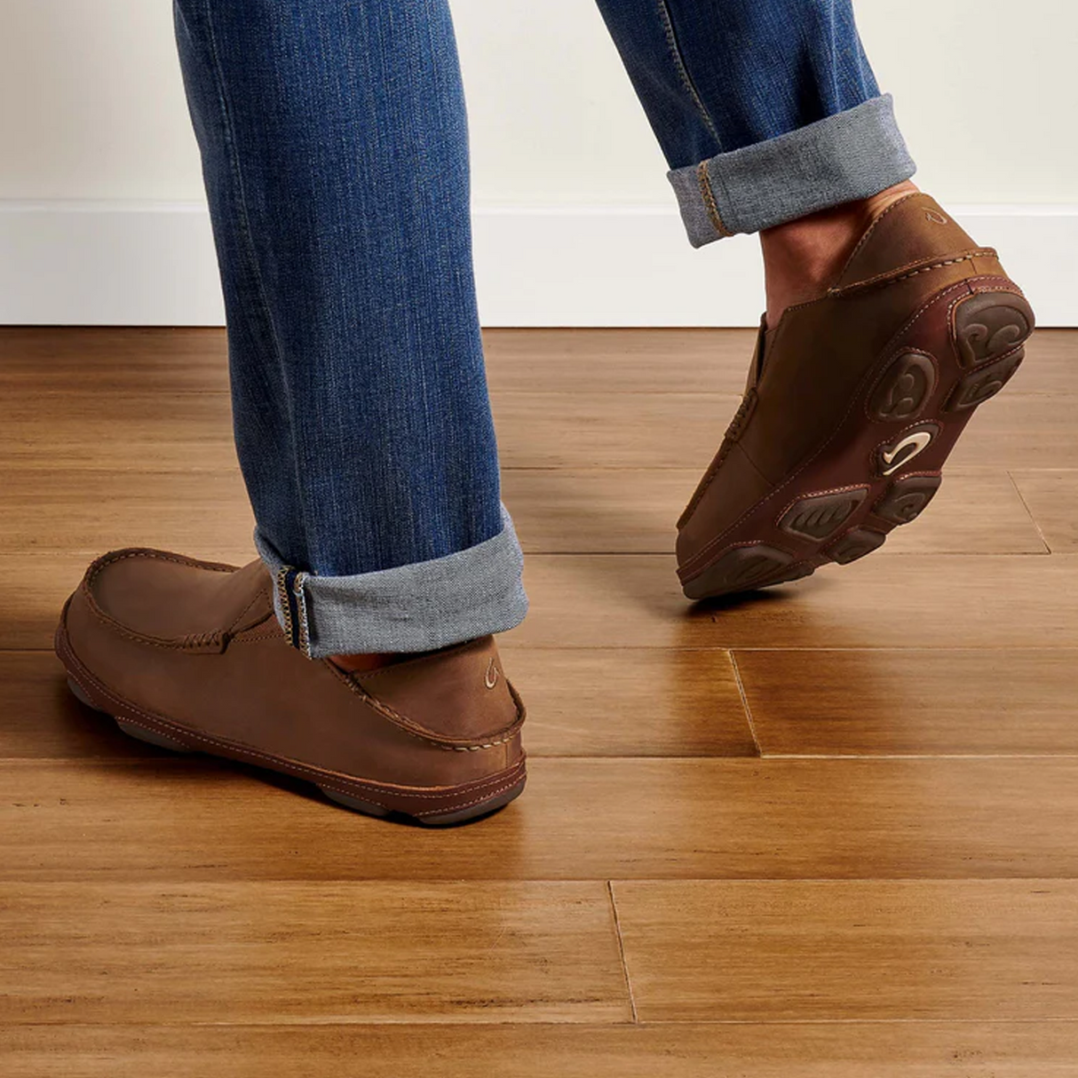 OluKai Moloa Slip On (Men) - Ray/Toffee Dress-Casual - Slip On - The Heel Shoe Fitters