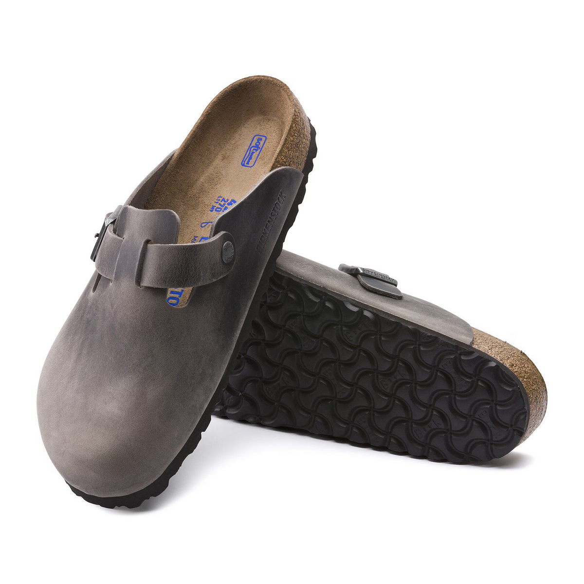 Birkenstock Boston Soft Footbed Narrow Clog (Women) - Iron Oiled Leather