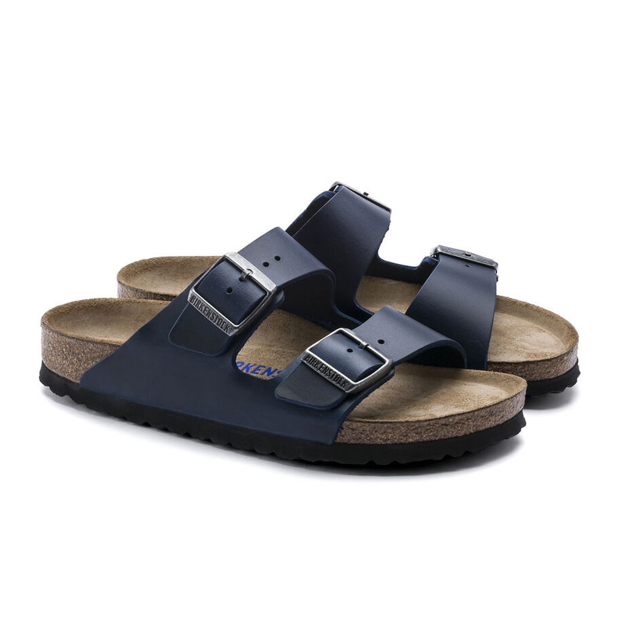 Birkenstock Arizona Soft Footbed Slide Sandal (Unisex) - Blue Oiled Leather Sandal - Slide - The Heel Shoe Fitters