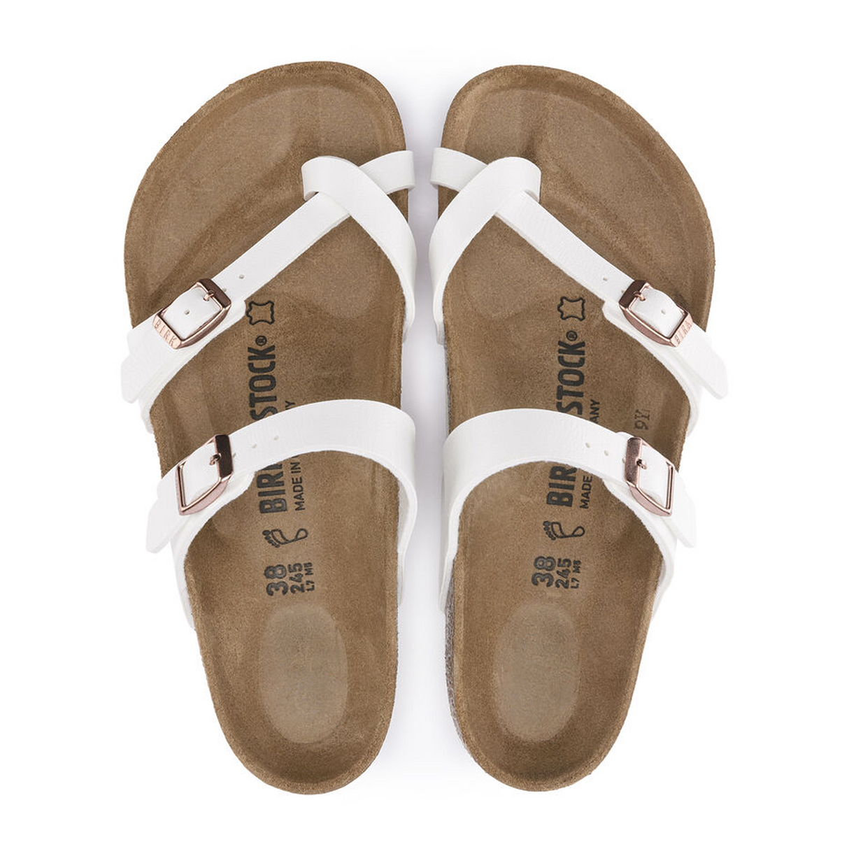Birkenstock Mayari Sandal (Women) - White Birko-Flor Sandal - Thong - The Heel Shoe Fitters