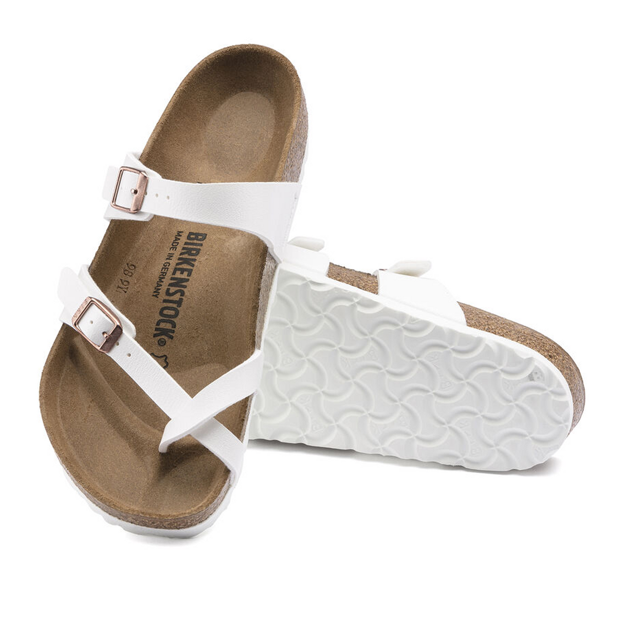 Birkenstock Mayari Sandal (Women) - White Birko-Flor Sandal - Thong - The Heel Shoe Fitters