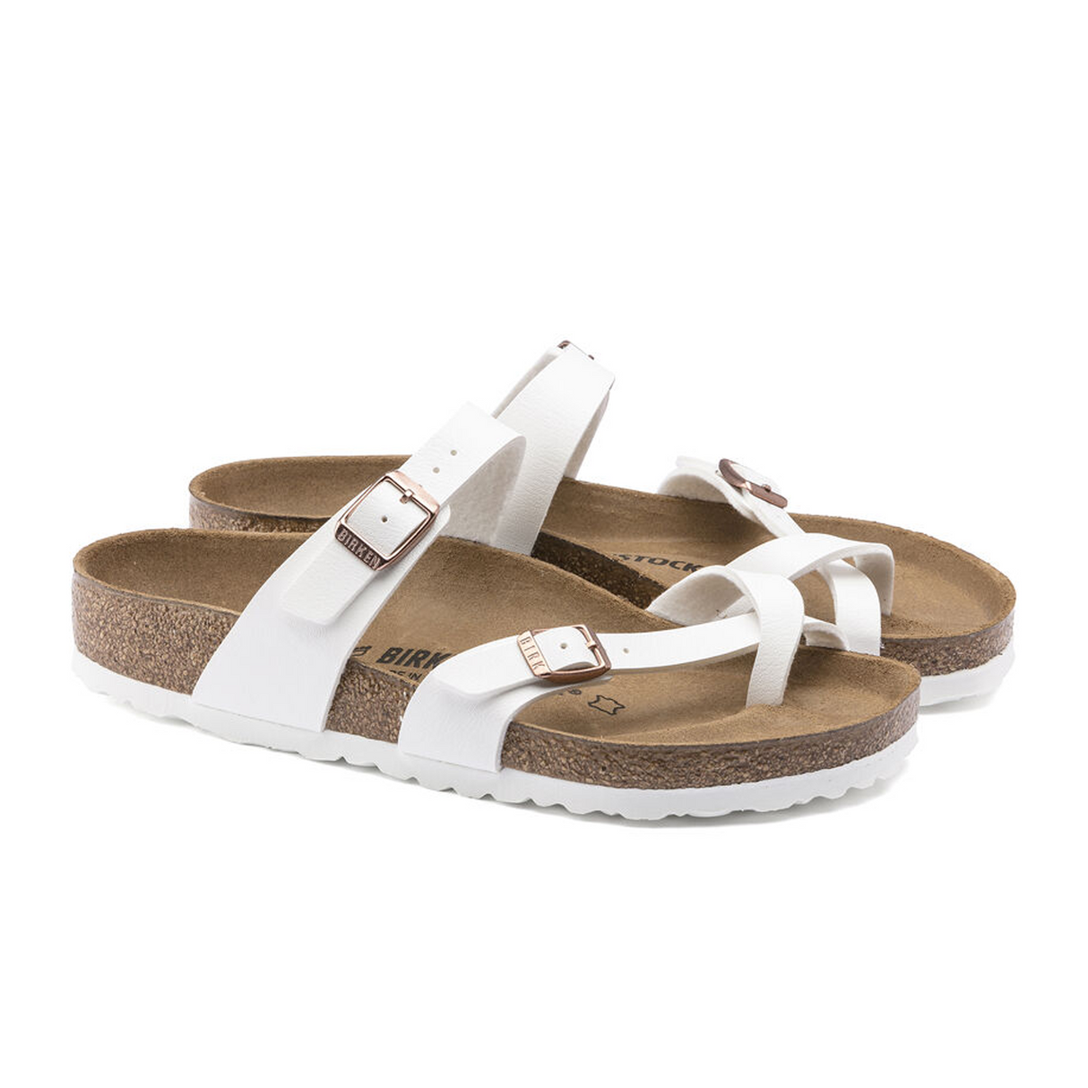 Birkenstock Mayari Sandal (Women) - White Birko-Flor Sandal - Thong - The Heel Shoe Fitters
