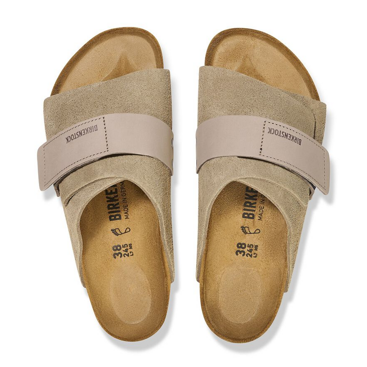 Birkenstock Kyoto Slide Sandal (Men) - Taupe Suede/Taupe Nubuck Sandal - Slide - The Heel Shoe Fitters