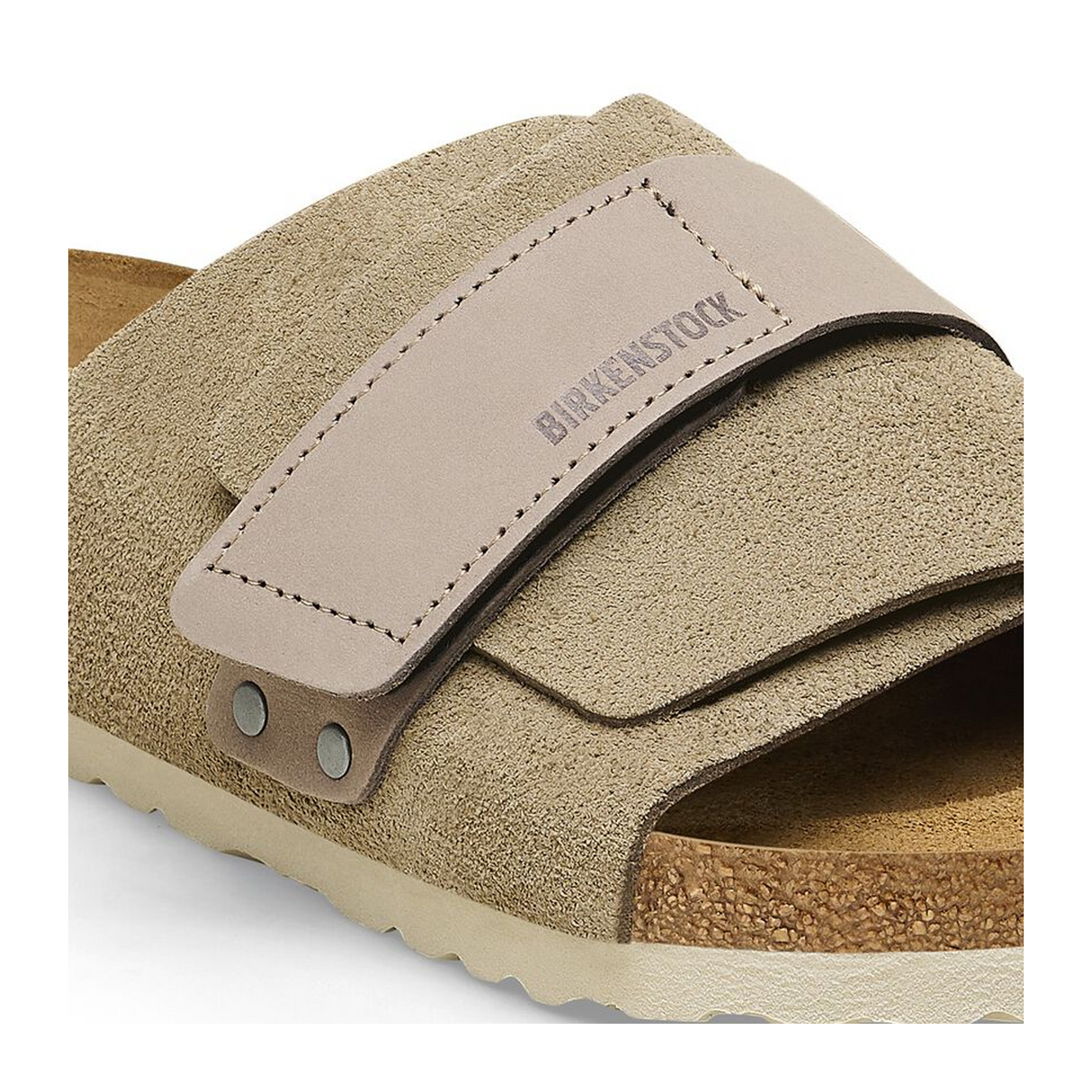 Birkenstock Kyoto Narrow Slide Sandal (Women) - Taupe Suede Sandal - Slide - The Heel Shoe Fitters