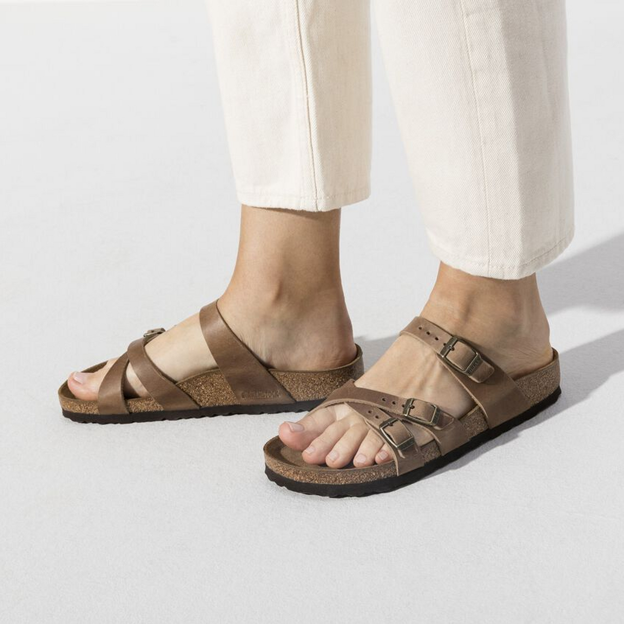 Birkenstock Franca Narrow Slide Sandal (Women) - Tobacco Oiled Leather Sandal - Slide - The Heel Shoe Fitters