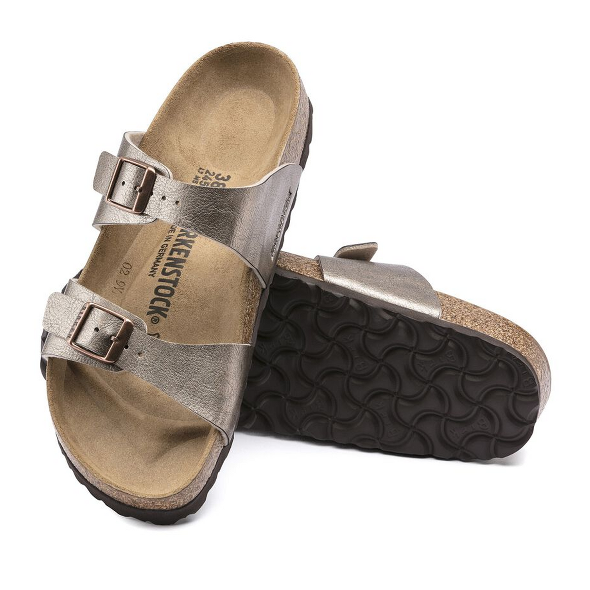 Birkenstock Sydney Narrow Slide Sandal (Women) - Graceful Taupe Birko-Flor Sandal - Slide - The Heel Shoe Fitters