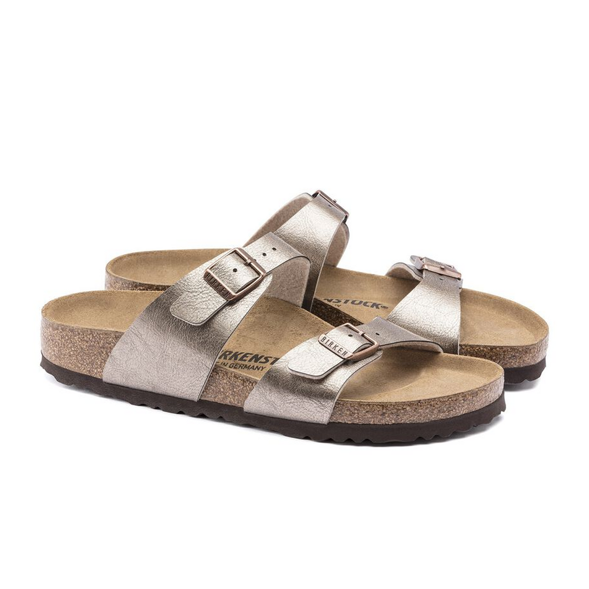 Birkenstock Sydney Narrow Slide Sandal (Women) - Graceful Taupe Birko-Flor Sandal - Slide - The Heel Shoe Fitters