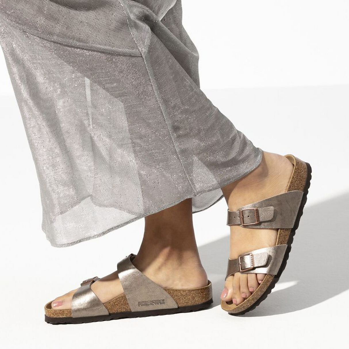 Birkenstock Sydney Slide Sandal (Women) - Graceful Taupe Birko-Flor Sandal - Slide - The Heel Shoe Fitters