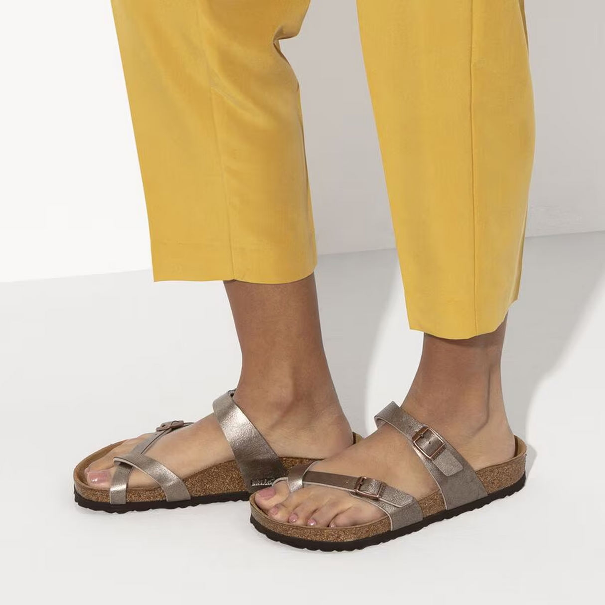 Birkenstock Mayari Sandal (Women) - Graceful Taupe Birko-Flor Sandal - Thong - The Heel Shoe Fitters