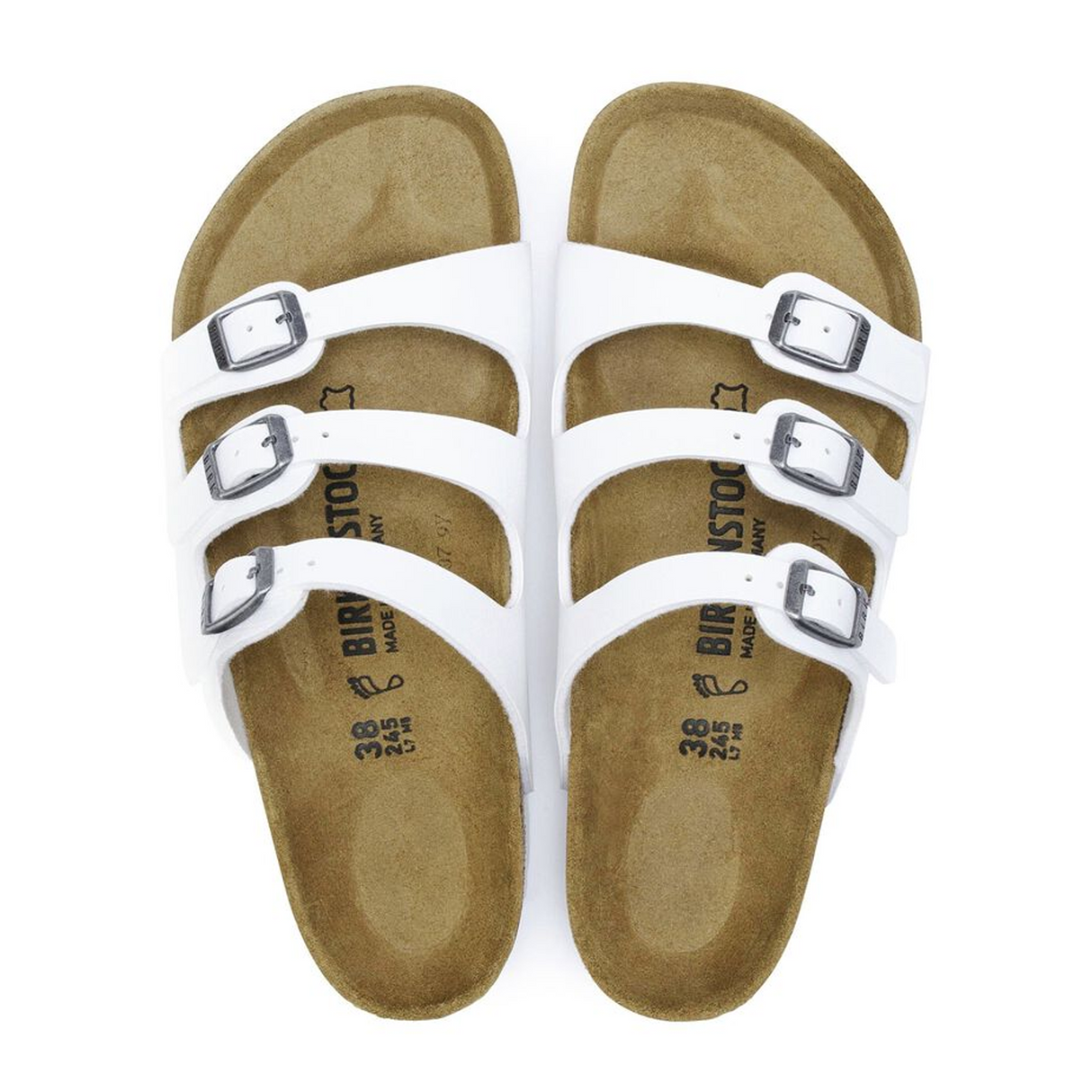 Birkenstock Florida Slide Sandal (Women) - White Birko-Flor Sandal - Slide - The Heel Shoe Fitters