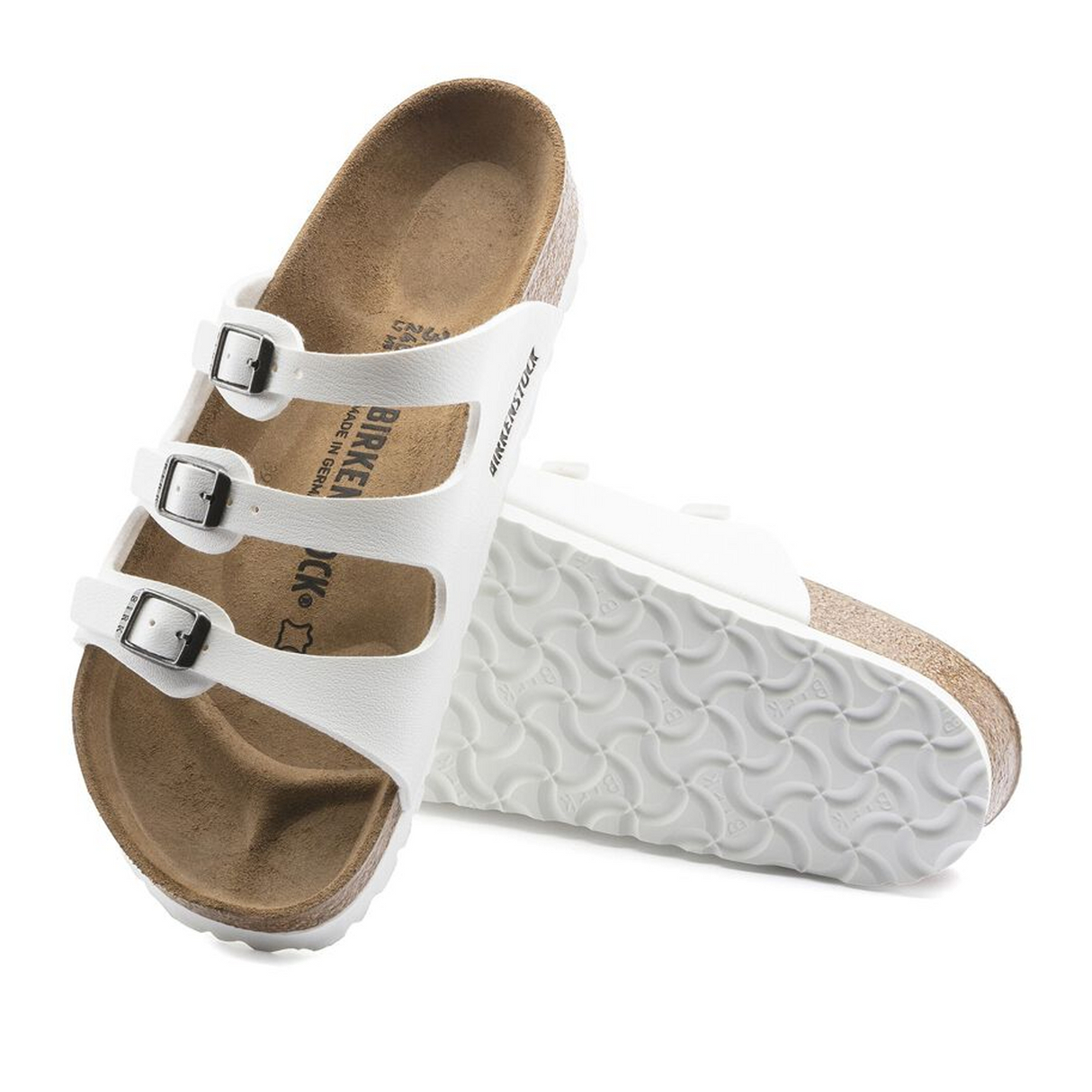 Birkenstock Florida Slide Sandal (Women) - White Birko-Flor Sandal - Slide - The Heel Shoe Fitters