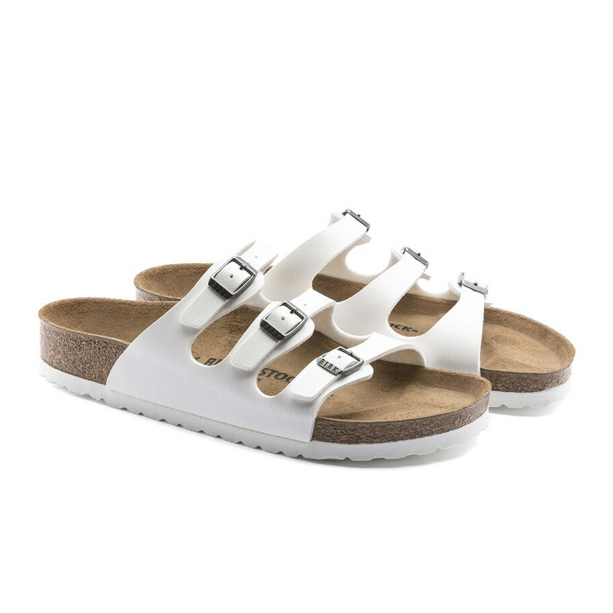 Birkenstock Florida Slide Sandal (Women) - White Birko-Flor Sandal - Slide - The Heel Shoe Fitters