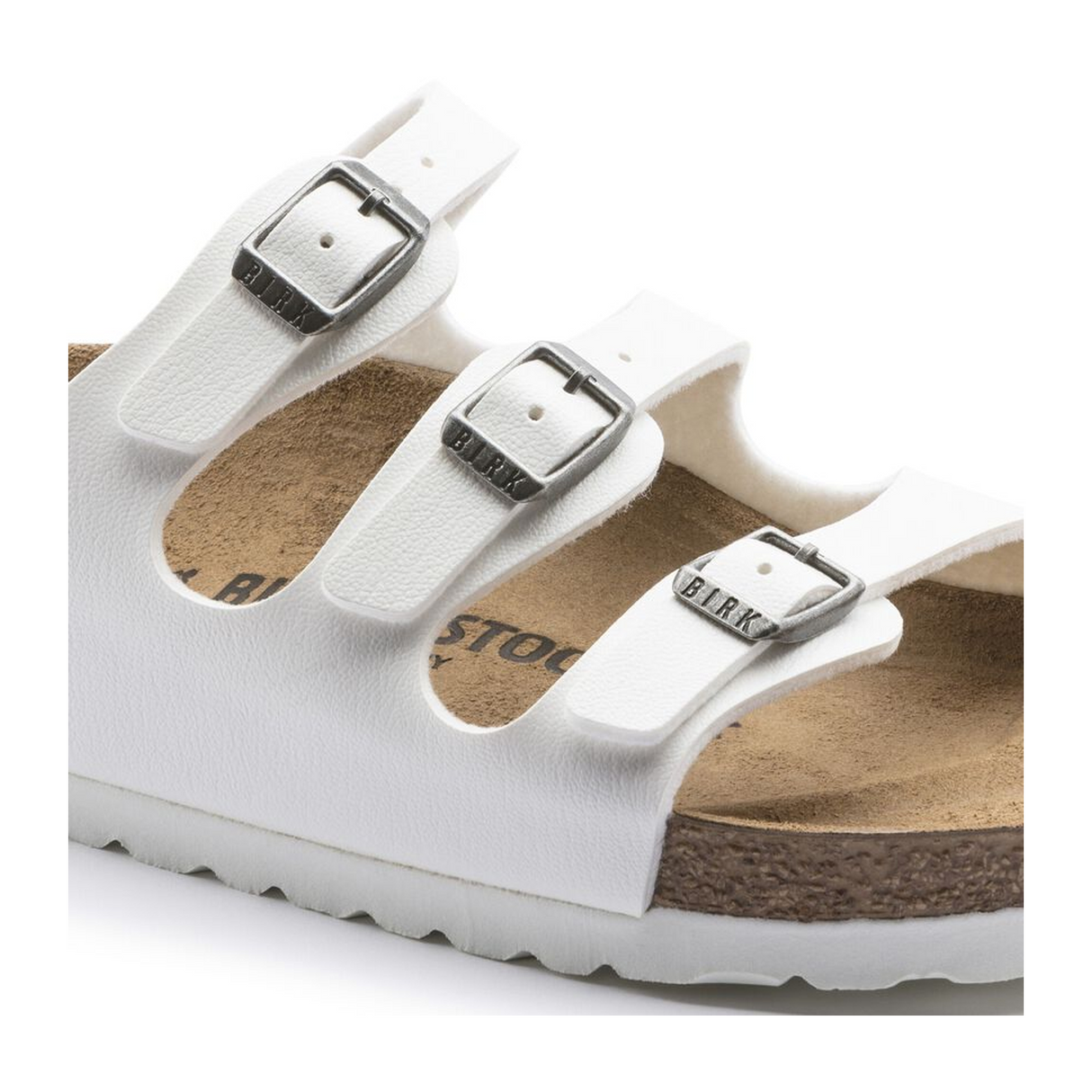 Birkenstock Florida Slide Sandal (Women) - White Birko-Flor Sandal - Slide - The Heel Shoe Fitters