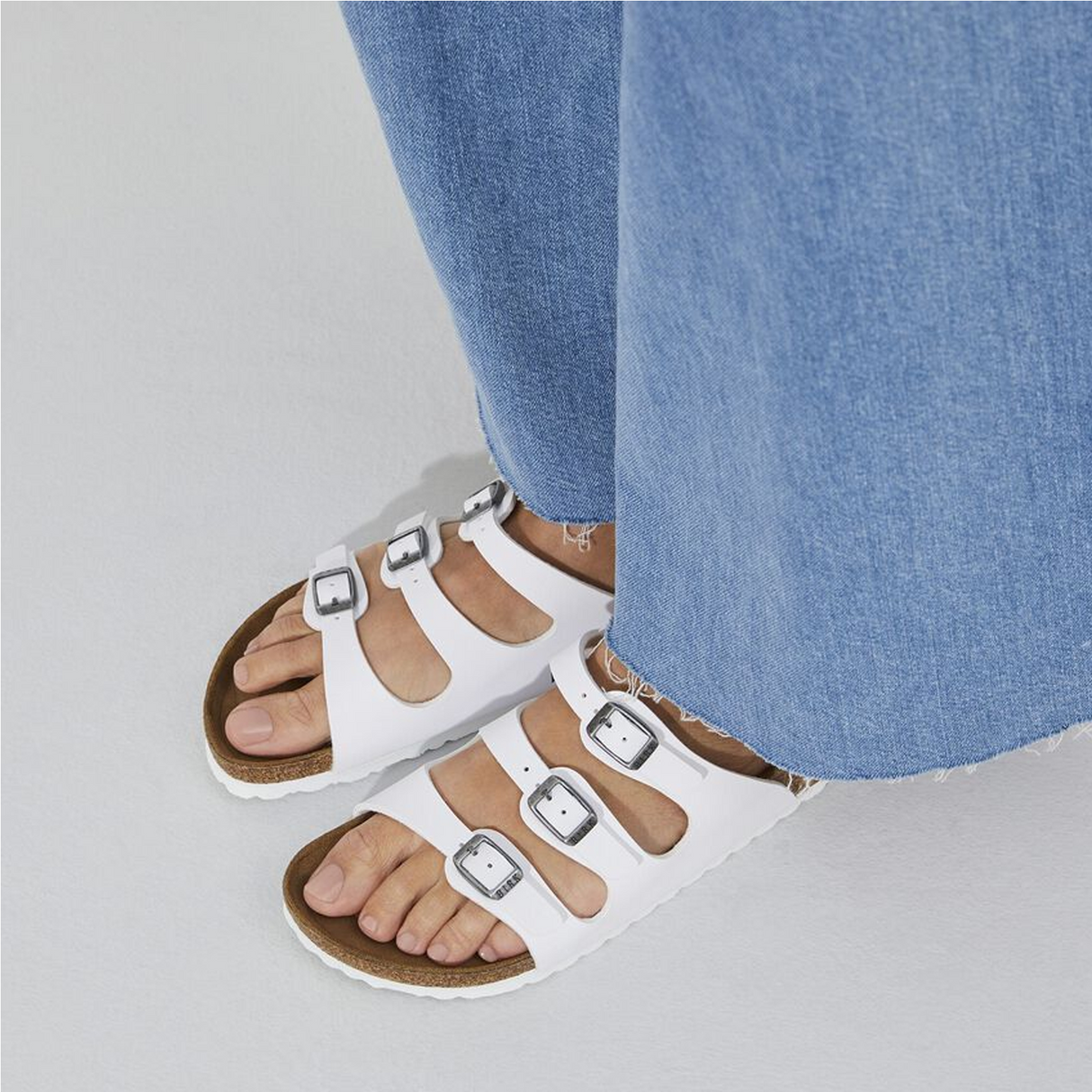 Birkenstock Florida Slide Sandal (Women) - White Birko-Flor Sandal - Slide - The Heel Shoe Fitters