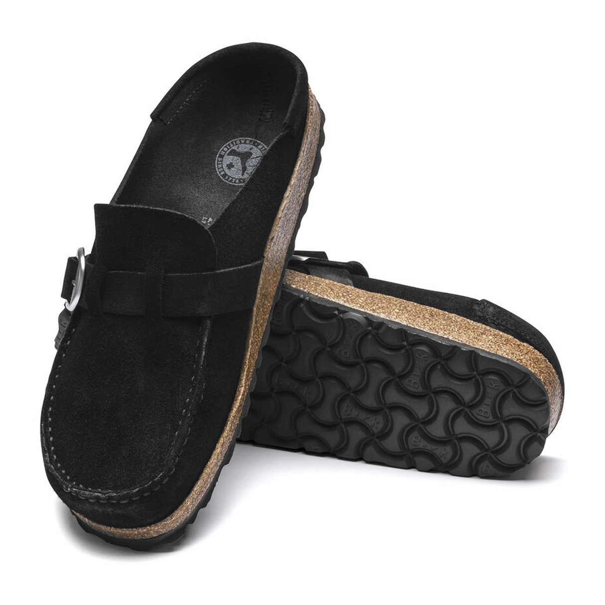 Birkenstock Buckley Narrow Clog (Women) - Black Suede Dress-Casual - Clogs & Mules - The Heel Shoe Fitters