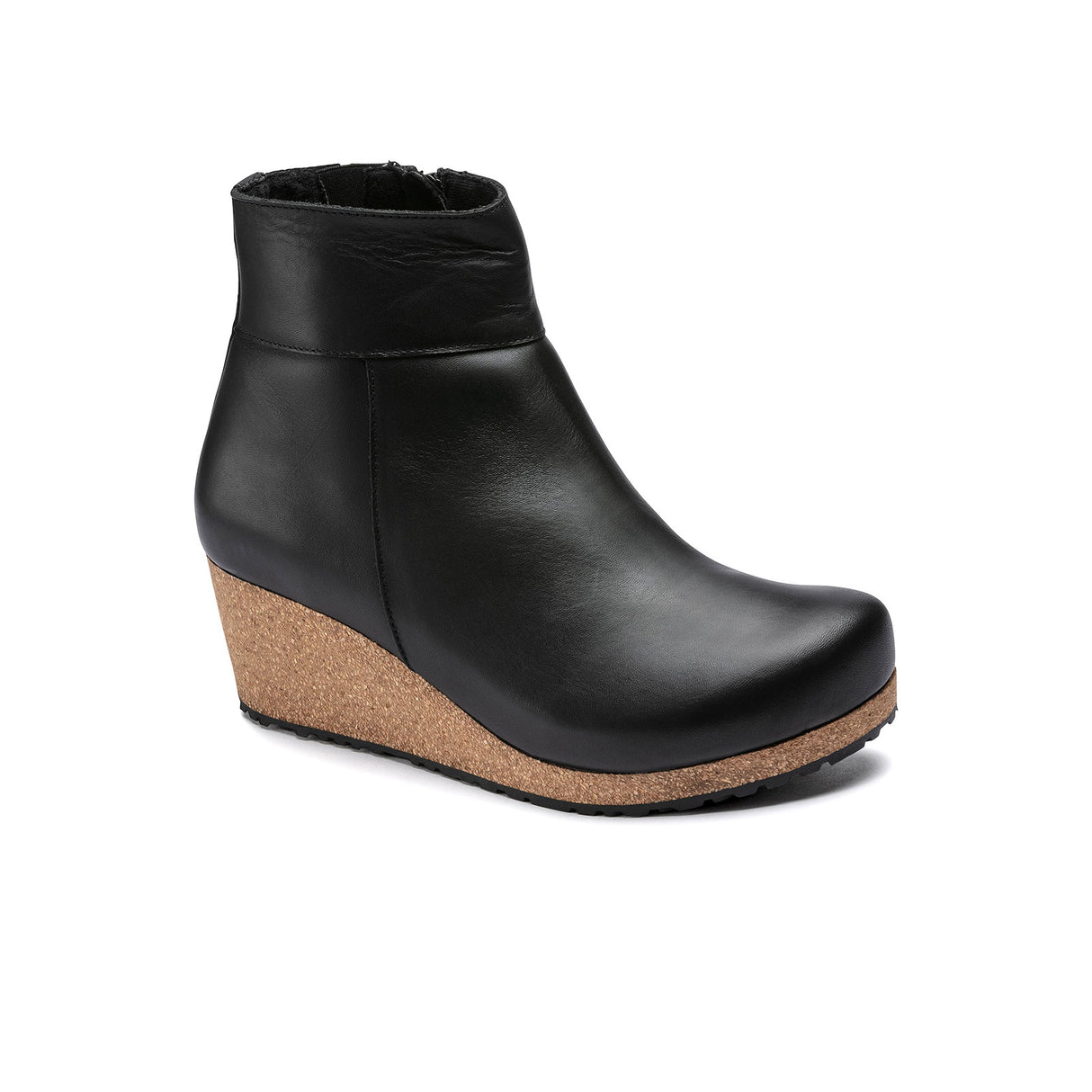 Birkenstock Ebba Narrow Wedge Boot (Women) - Black Leather Boots - Fashion - The Heel Shoe Fitters