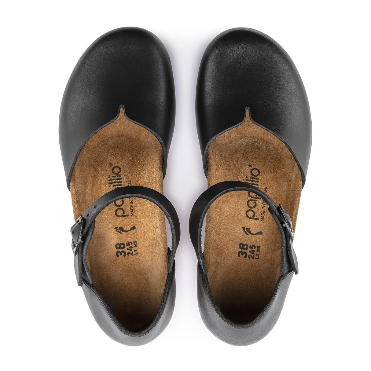 Birkenstock Mary Ring-Buckle Narrow Wedge Sandal (Women) - Black Leather Sandal - Heel/Wedge - The Heel Shoe Fitters