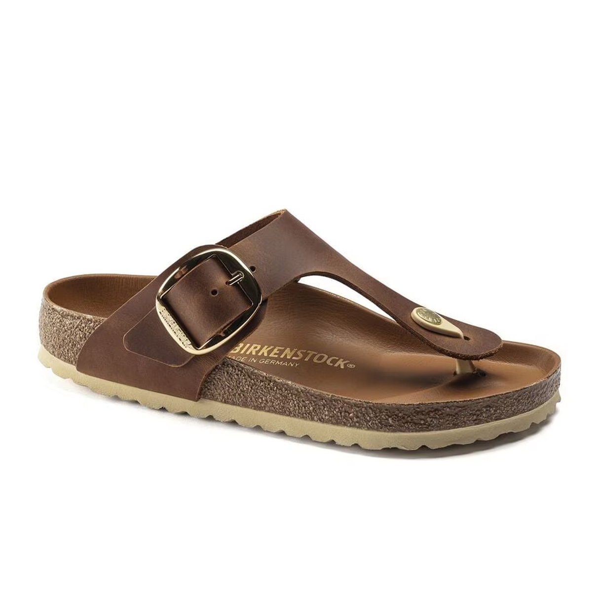 Birkenstock Gizeh Big Buckle Sandal (Women) - Cognac Leather Sandal - Thong - The Heel Shoe Fitters