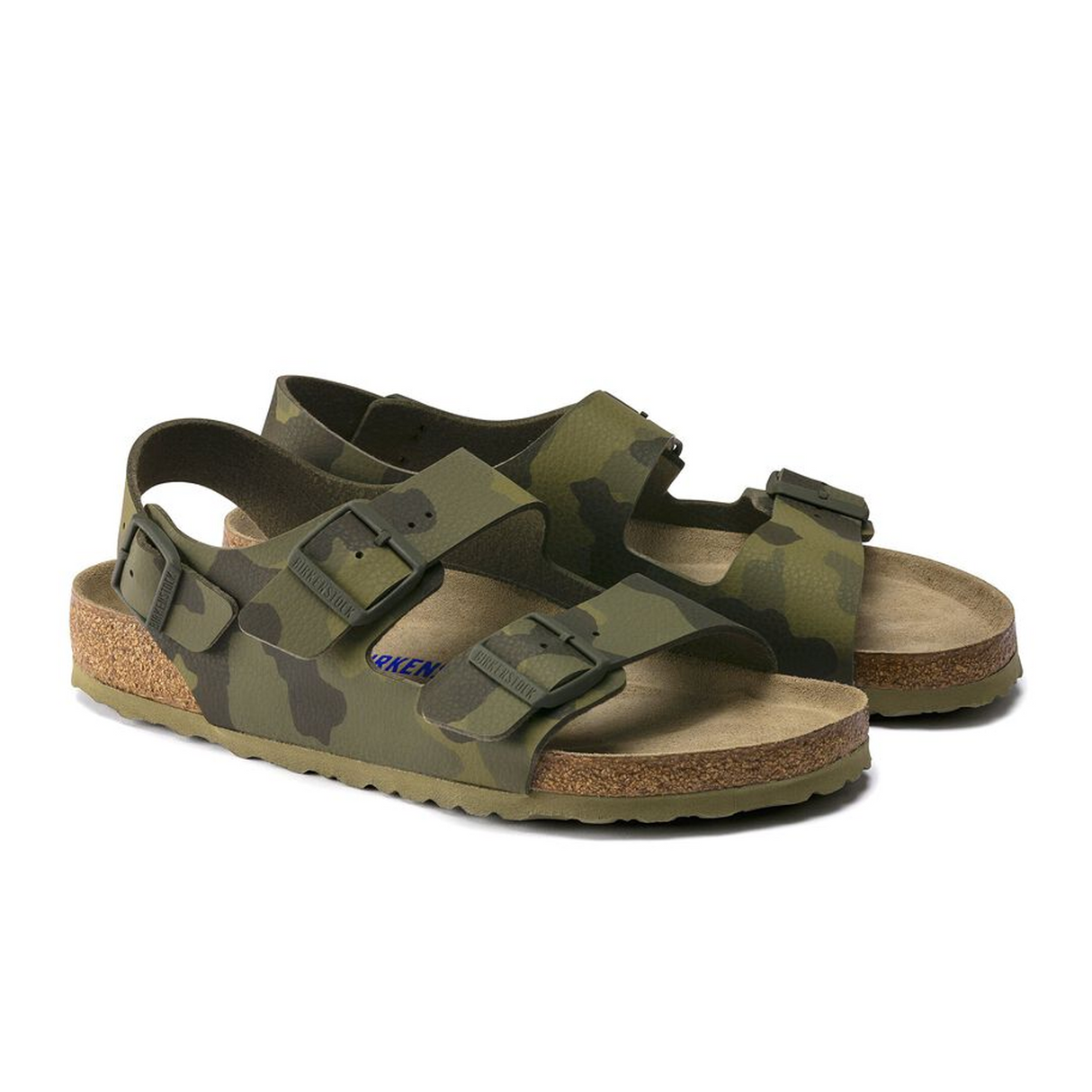 Birkenstock Milano Soft Footbed Backstrap Sandal (Men) - Desert Soil Camo Green Birko-Flor Sandal - Backstrap - The Heel Shoe Fitters